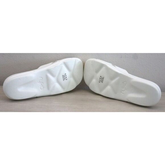 Ryka Women's Sz 12M Brilliant White Restore Recovery Slip-On Slide Sandals - Picture 5 of 8